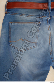 Clothes  214 blue jeans brown belt casual clothing 0005.jpg